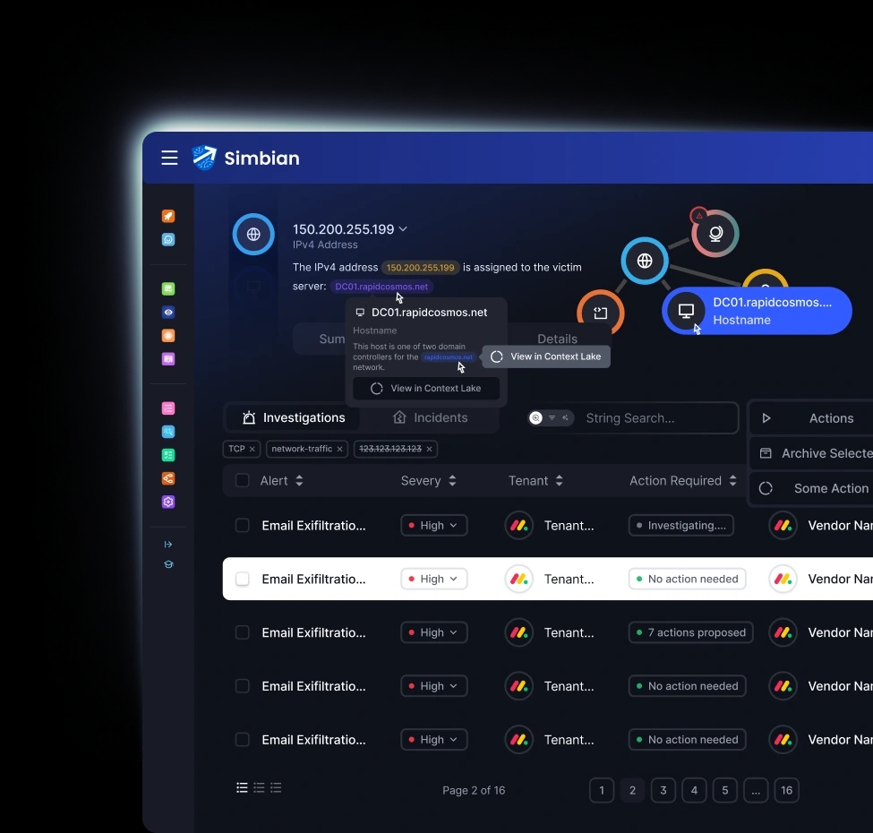 Simbian AI Dashboard