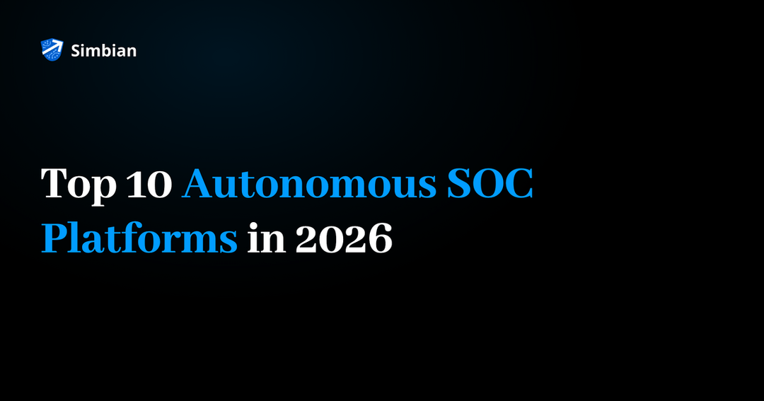 Top 10 Autonomous SOC Platforms in 2026 blog title card on a black background