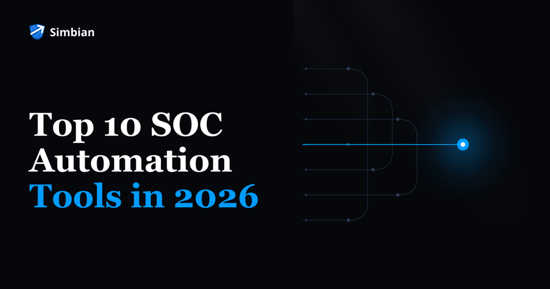Abstract graphic of multiple alert signal paths routing through nodes and resolving into a single lit output, representing SOC automation