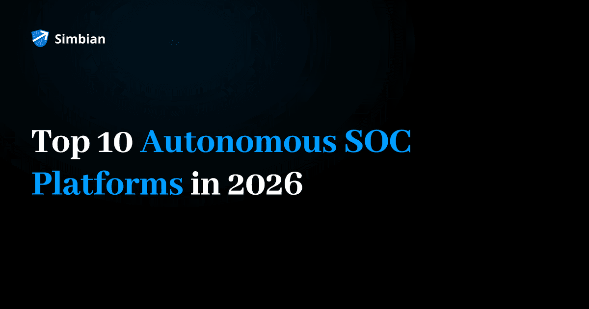 Top 10 Autonomous SOC Platforms in 2026 blog title card on a black background
