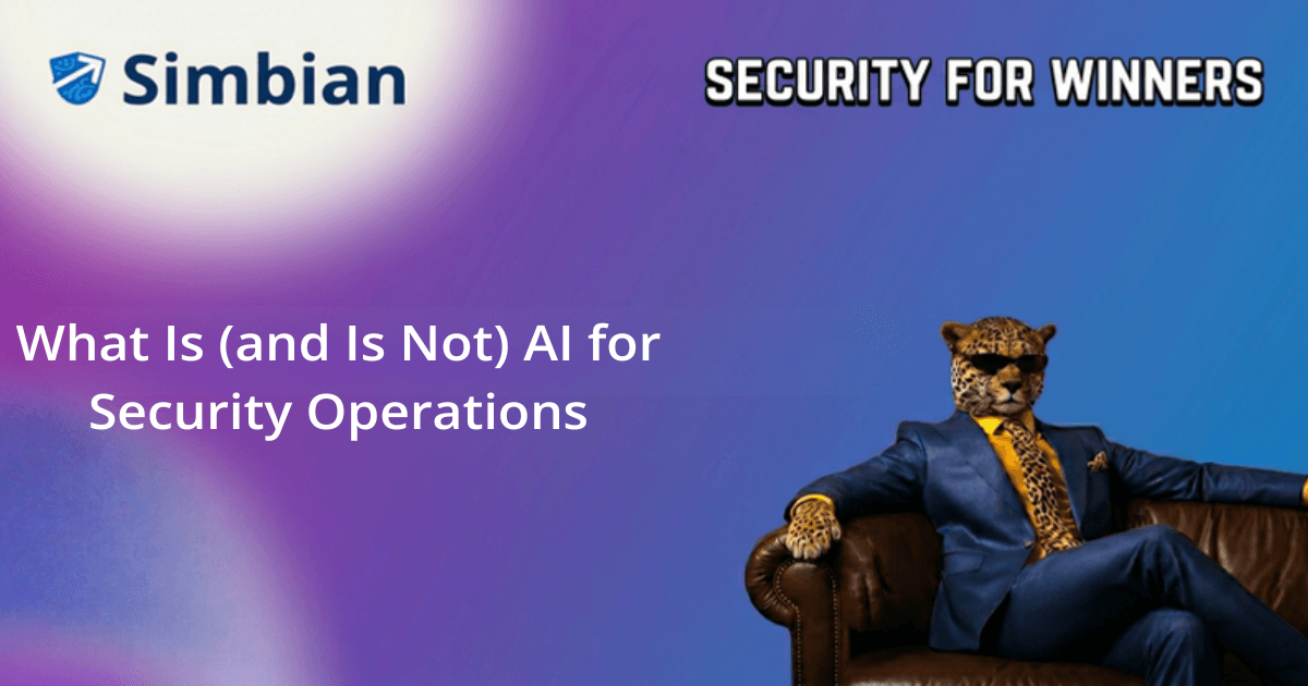 What Is (and Is Not) AI for Security Operations